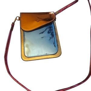 Stylish Gold and Blue Women's Crossbody Bag